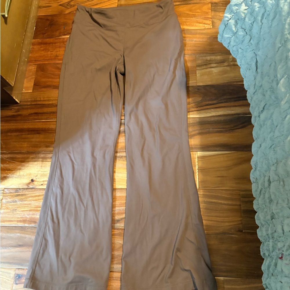 Ideology Brown Wide Leg Yoga Pants Women’s Size Large Athleisure (0482)